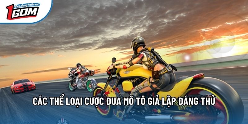 Các thể loại cược đua mô tô giả lập đáng thử